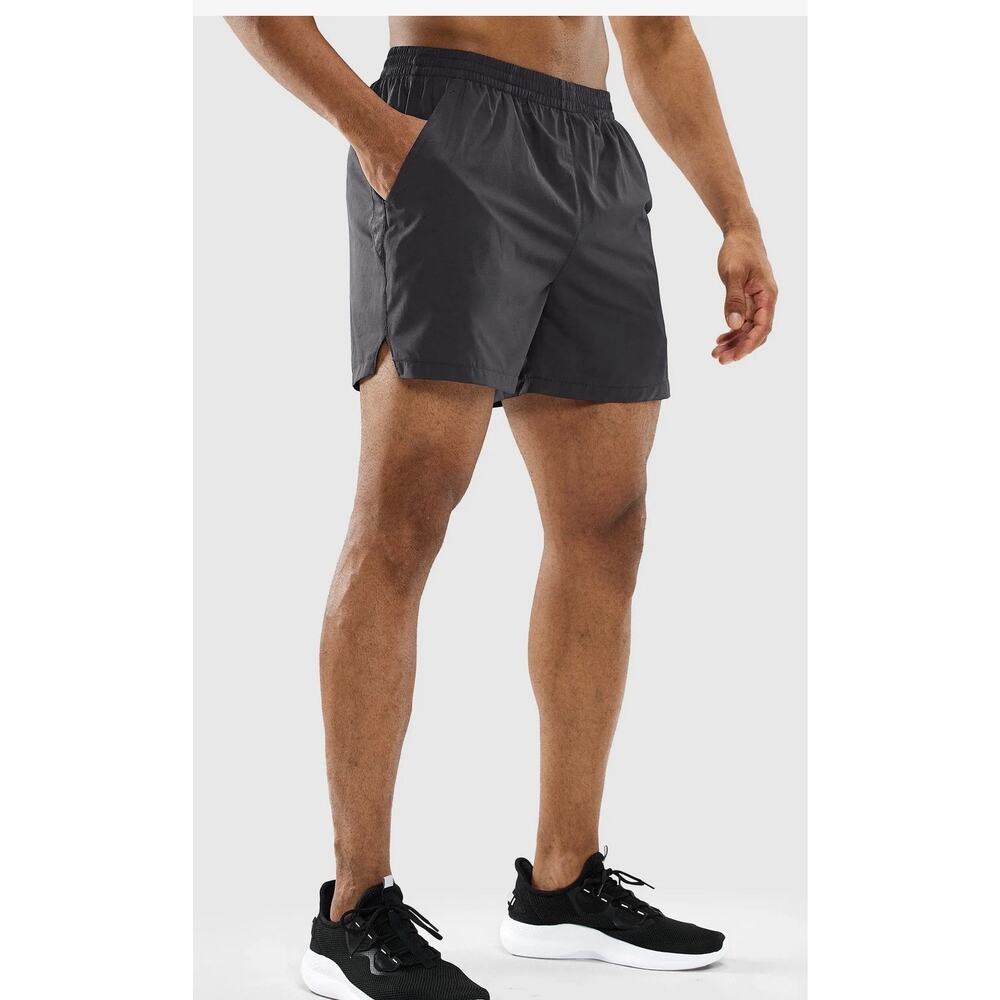 MIER men’s split lite pace shorts gray